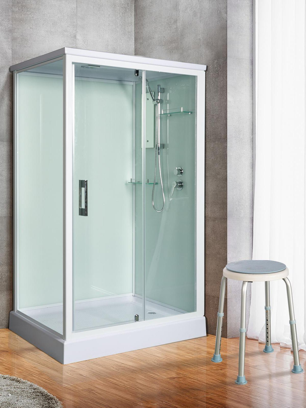 Душевая кабина RIVER  TANA 100/80 100x80 см,  стекло прозрачное, поддон низкий