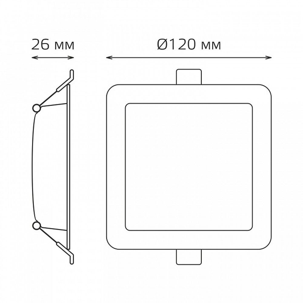 Встраиваемый светильник Gauss Elementary 998420209