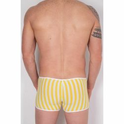 Мужские трусы боксеры в желтую полоску с белой вставкой Cosmos Colors FM30_YW