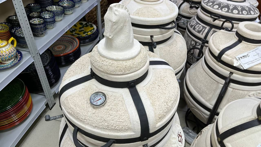 Тандыр Поручик Амфора 6,5 см стенка + подставка + 10 шампуров (Казань)