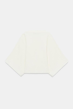 ZARA СВИТЕР С РУКАВАМИ-КРЫЛЫШКАМИ И ПУГОВИЦАМИ, ЭКРЮ