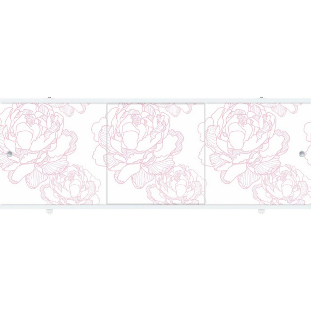Экран для ванны ПРЕМИУМ А (алюм. профиль) 1,5 светло-розовый