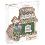 Ёлочная игрушка «Сказочный поезд» 9*1,5*10 см, зелёный