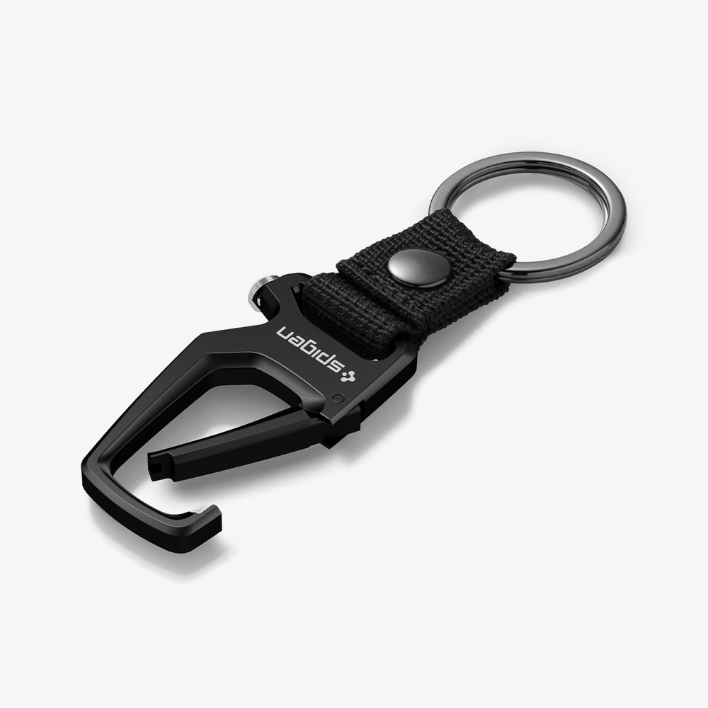 Брелок для ключей Spigen Carabiner With KeyRing 1 Pack, black