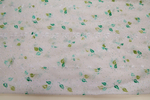 Батист вышивка белый в зеленый цветок