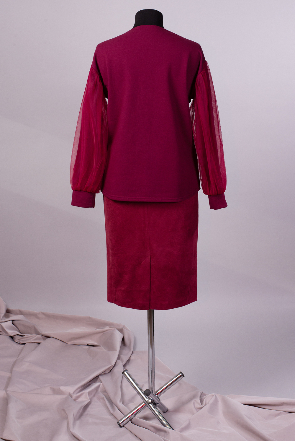 Блузка женская 3506АП, бордовый #58Бор093506АП