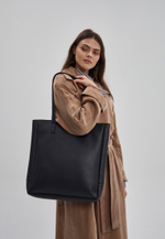 сумка шоппер черный текстура эко