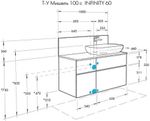 Тумба под раковину AQUATON  Мишель 100