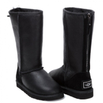 Угги Tall Zip Metallic Black
