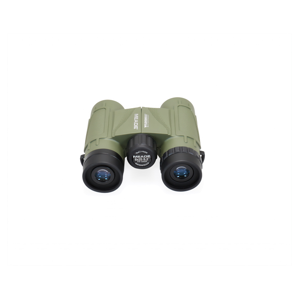 Бинокль Meade Wilderness 8x25 — прочный обрезиненный корпус для защиты от повреждений