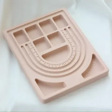 Планшет для сборки колье, 20*25*2 см, ячейки 8,5 мм, тёплый беж, ФТ024