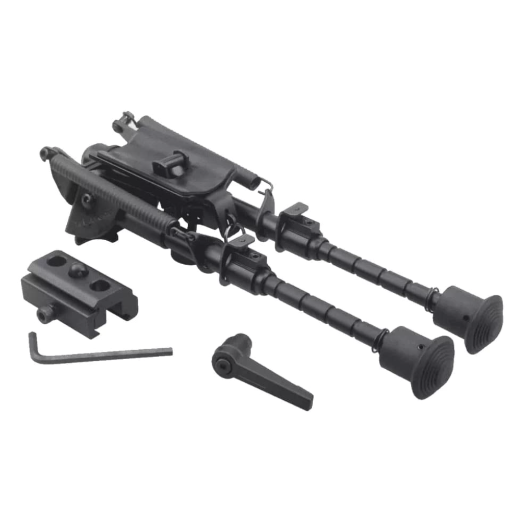 Сошки Vector Optics Defence Carbon, Fiber 6-9" Swivel Bipod, на быстросъемные антабки + адаптер Picatinny (15,5-23 см)