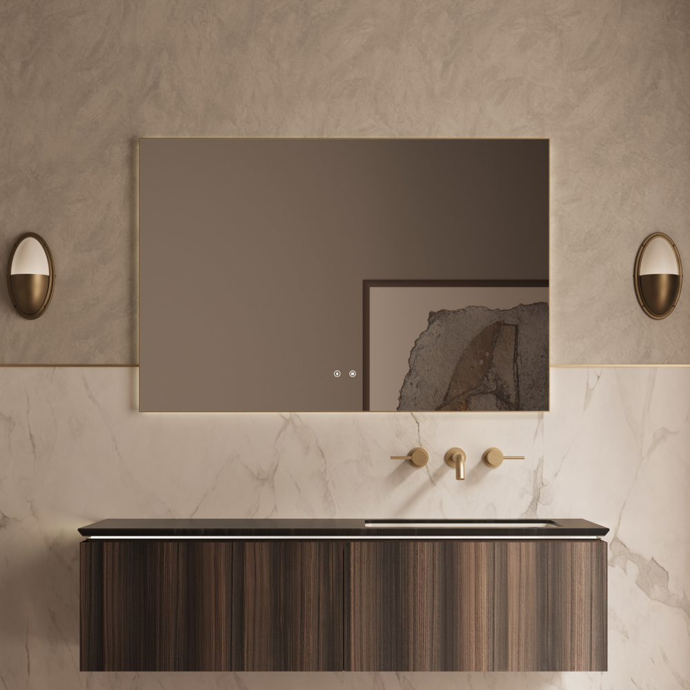 Тумба под раковину Vincea Luxe 1400 подвесная, 2 выкатных ящика soft close, натуральный орех