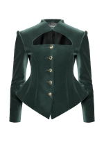 “Velvet moon” Жакет приталенный из шелковистого бархата