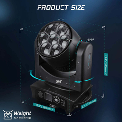 Вращающаяся голова Led Wash Bee eye 7*40W, Big Dipper
