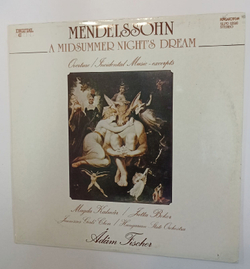 Винтажная виниловая пластинка Mendelssohn Мендельсон, Magda Kalmar, Jutta Bokor, Jeunesses Musicales Girls Choir, Hungarian State Orchestra, Adam Fischer A Midsummer Nights Dream Overture Incidental Music Excerpts (Венгрия 1987)