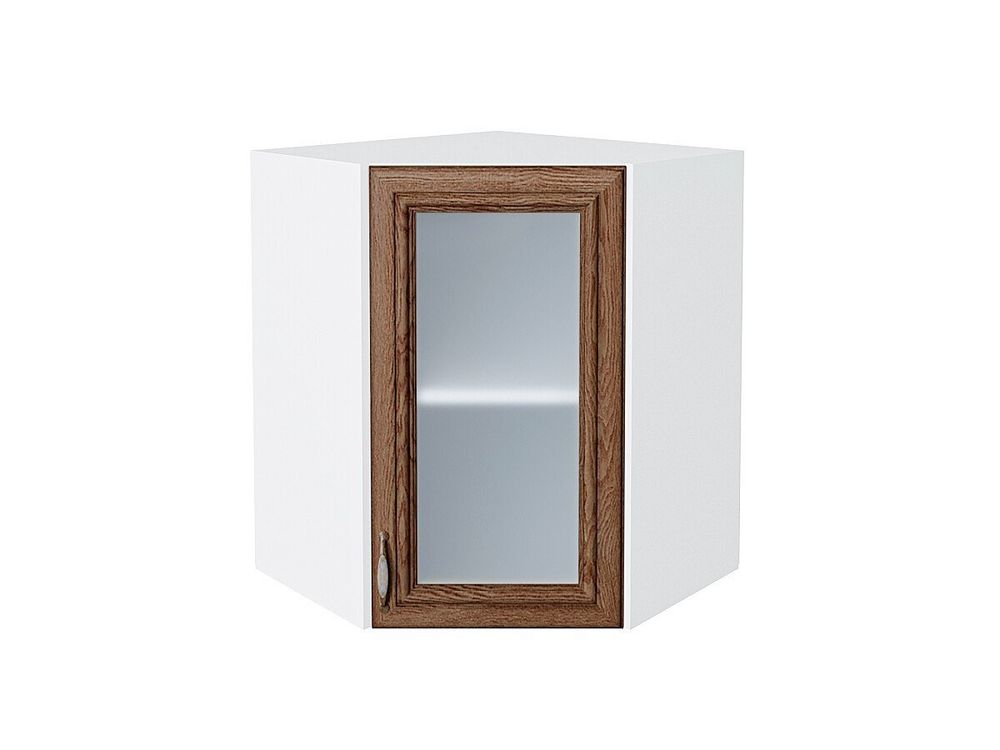 Шкаф верхний угловой остекленный Шале