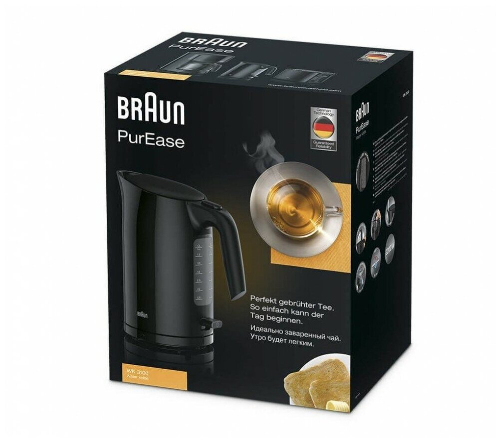 Чайник электрический Braun PurEase WK3100 Black