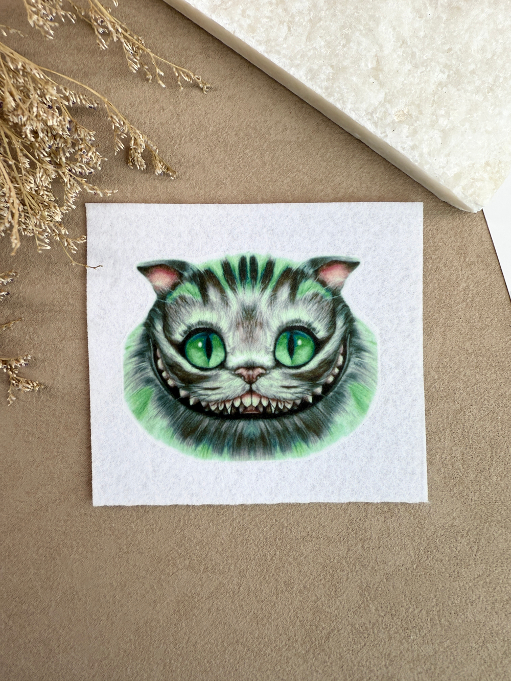 Шаблон Чеширского кота (зеленый)