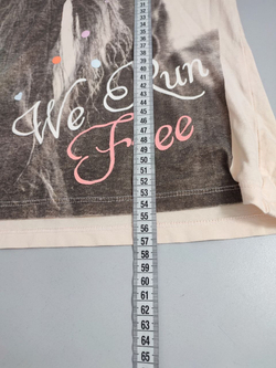 Футболка с принтом и пайетками 44 размер