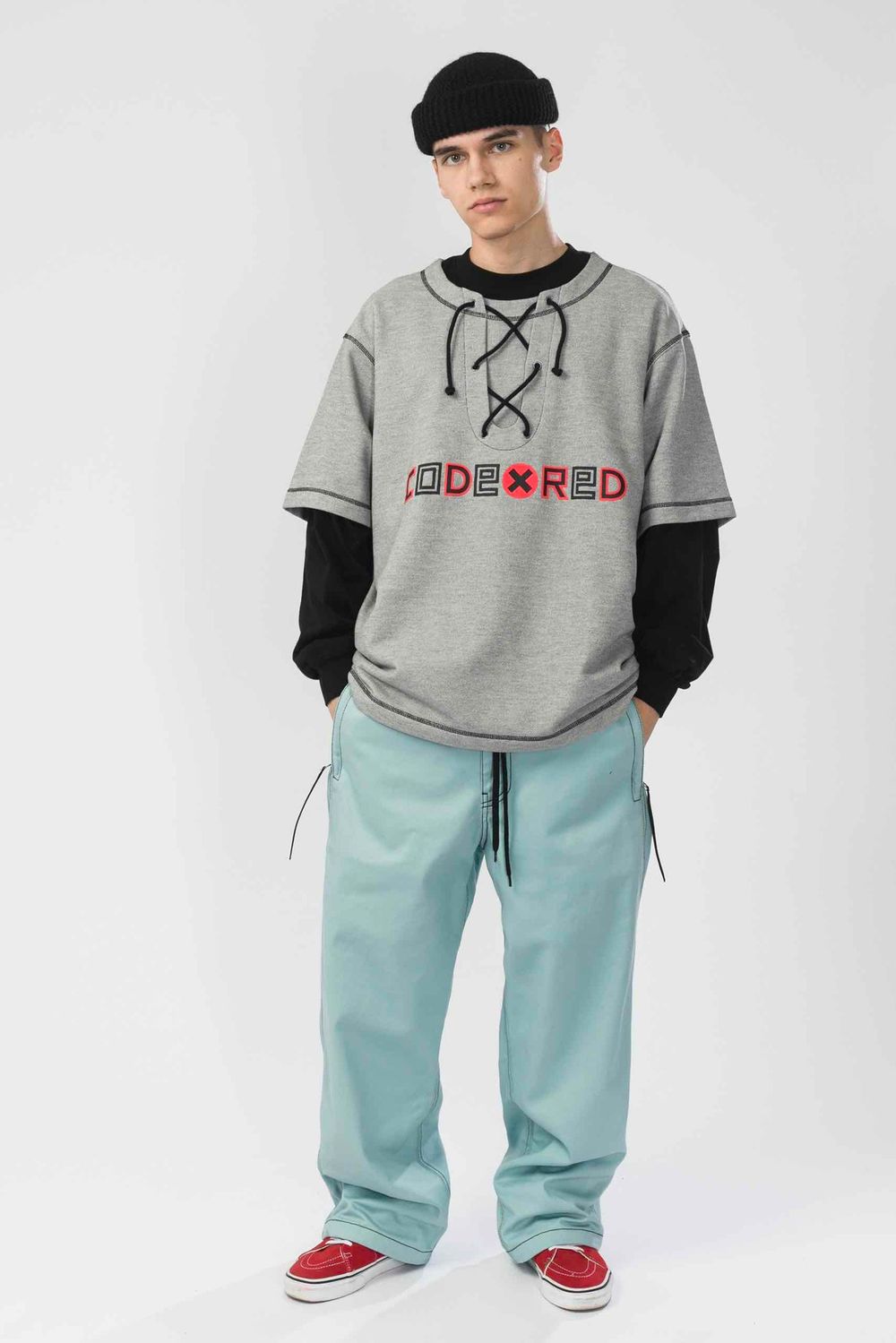 Футболка Codered Just Like in 96 Серый Меланж/Красный принт