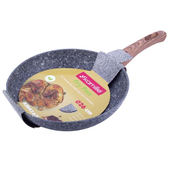 Сковорода 26 см. из алюминия Kamille KM-4162 с гранитным покрытием