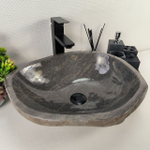 Каменная раковина из речного камня RS-04918 (47*40*15) 0856 из натурального камня