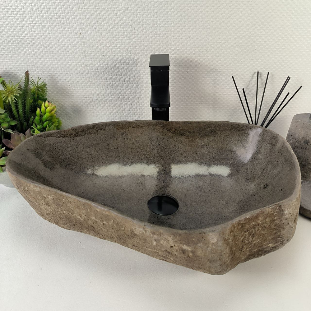 Раковина из речного камня RS-65134 57*39*15 0862