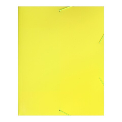 Папка на резинке А4, 500 мкм, Calligrata Neon , корешок 30 мм, неоновая, жёлтая