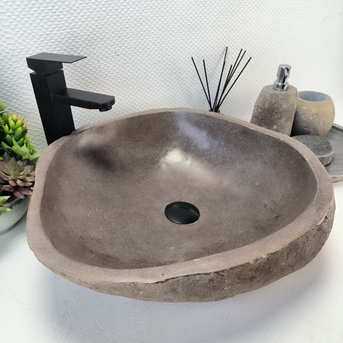 Раковина из речного камня RS-64145 (49*48*15) 0123