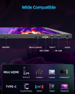 18" Портативный монитор с магнитным чехлом Ugame K118 WQXGA IPS 2560х1600, 144 Гц