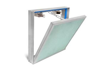 Люк под плитку Базис 300х200 мм (ШxВ, 30х20 см) со съемной дверцей и уплотнителем, алюминиевый