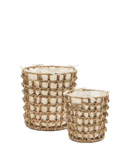 Набор из 2 корзин Dena из натурального волокна Ø30 и Ø38 см
