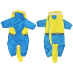 Дождевик для крупных пород собак «KOMFORT», цвет жёлто - голубой, р 3XL