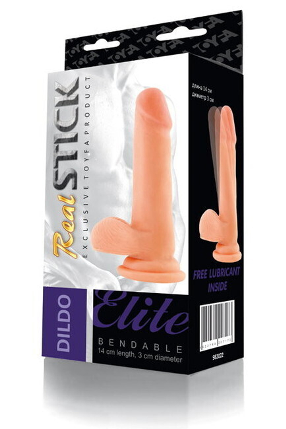 Реалистичный фаллос на присоске Real Stick, (18,3 см) (Цвет: телесный)