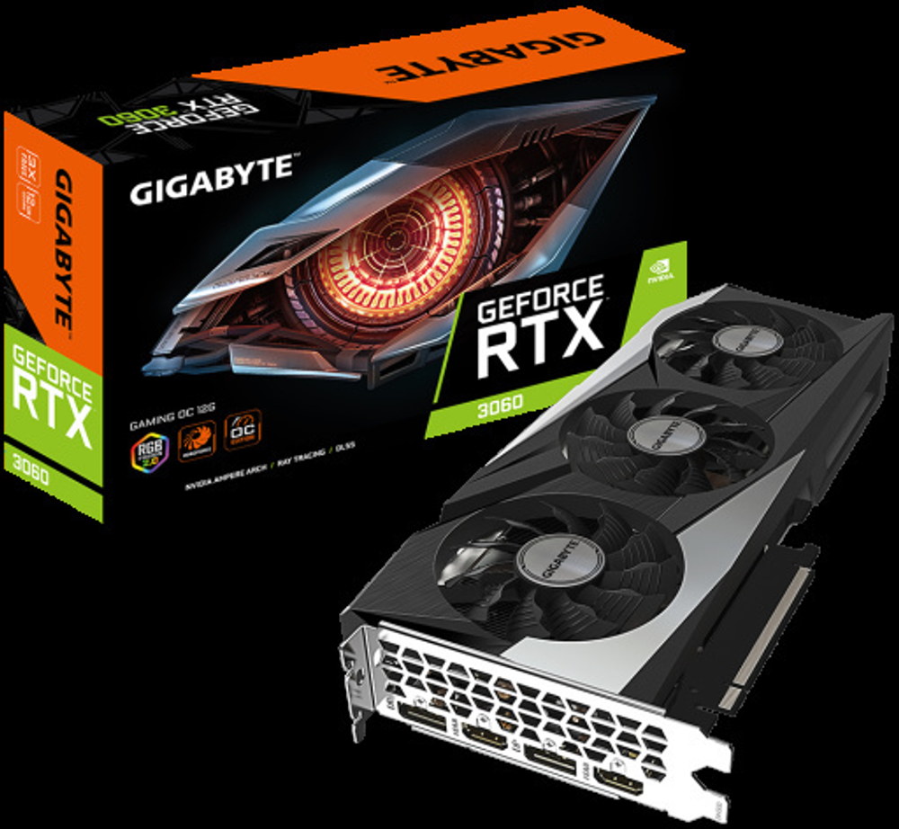 Видеокарта GIGABYTE GeForce RTX 3060 GAMING OC (GV-N3060GAMING OC-12GD 2.0)