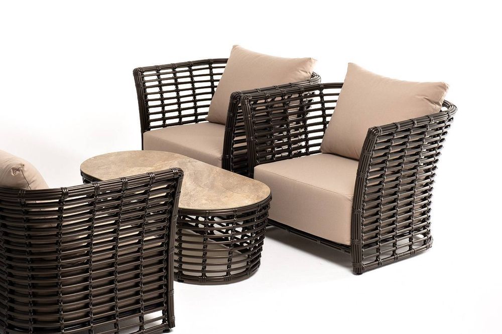 "Валенсия" лаунж-зона из искусственного ротанга, цвет бронзовый