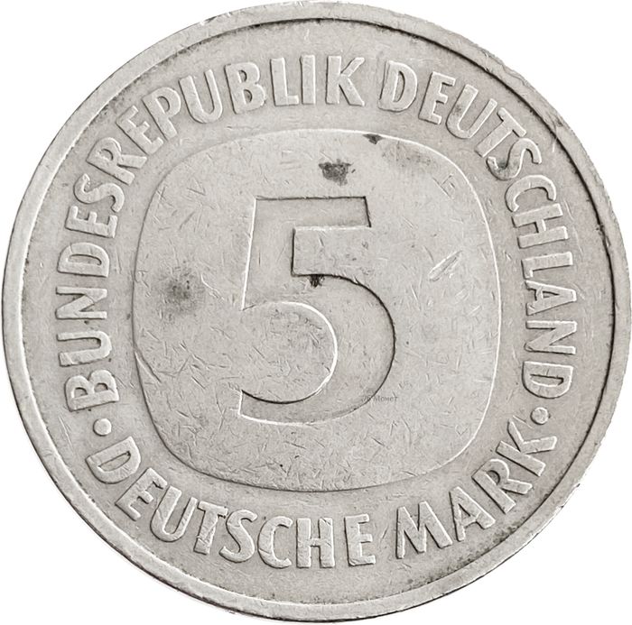 5 марок 1975 Германия (ФРГ) "D"