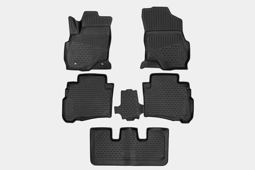 Коврики 3D в салон для TOYOTA Fortuner 2020- Внед, 5дв, 5шт. (полиуретан)  AFM3DA66548210K