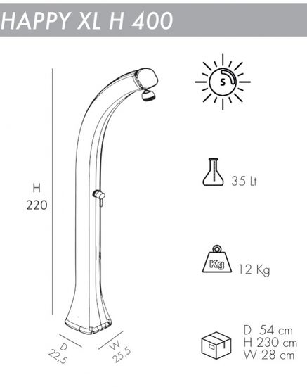 Душ солнечный Happy XL H 400