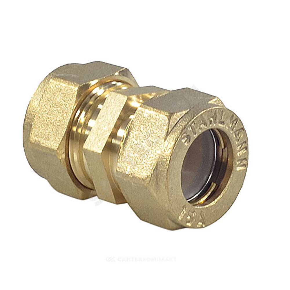 Муфта латунь 15A обжим STAHLMANN SSWL15/150BEF