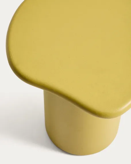 Уличный приставной столик Macarella из горчичного бетона, 48 x 47 см