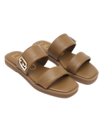 Шлепанцы кожаные iman 01 Liu Jo - коричневый(SA4113 P0062)