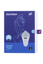 Вибромассажер Satisfyer layons Sweet Treat, силикон, белый, 10,4 см.