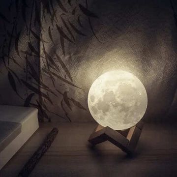 Настольный светодиодный светильник 3D Луна 1W 5V Li-ion NN001 белый Gauss