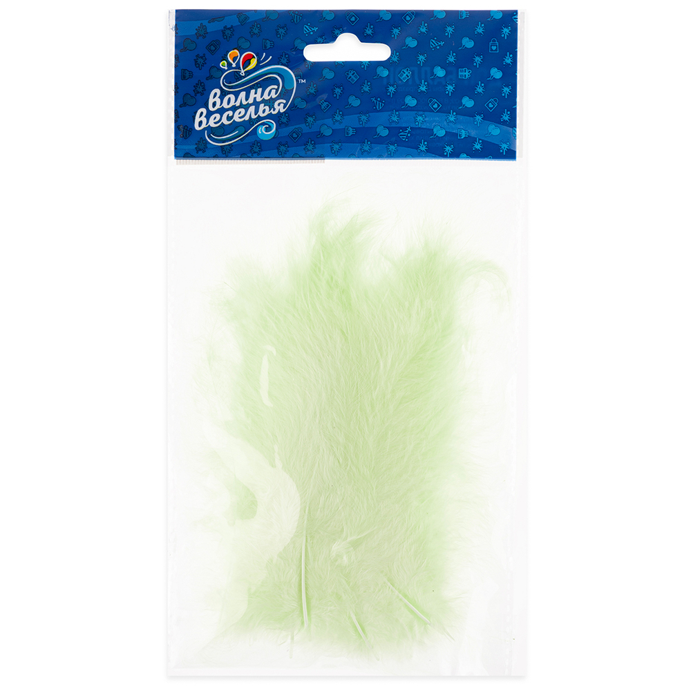 Перья мятный 12-15 см, 30 шт ВВ