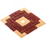 Подставка под горячее бамбуковая «Цветной лабиринт» 12,5*12,5см