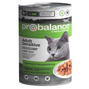 Уценка! Срок 22.09.2025 / Консервы ProBalance Sensitive для кошек с чувствительным пищеварением