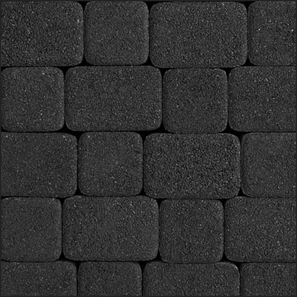 Тротуарная плитка КЛАССИКО гранит Черный, комплект из 2 видов плит А.1.КО.4