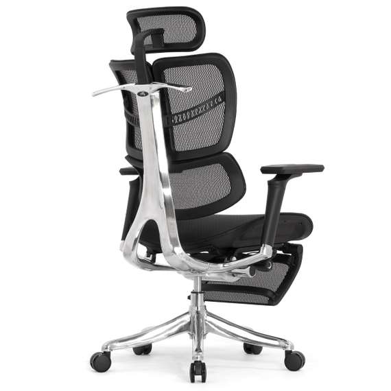 Кресло EXPERT 2 FLY RFYM 01 (сидение MAX с подножкой, подлокотник 6D(360), сетка черн/каркас черн)